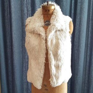 Betsey Johnson Fun Faux Fur Vest Leopard Interior